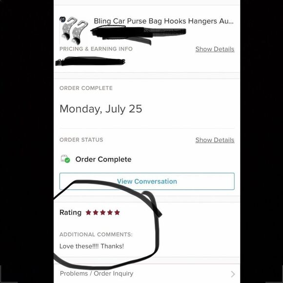 Bling Car Purse Bag Hooks Hangers Auto Front seat or Backseat 2 pack * - Picture 6 of 7